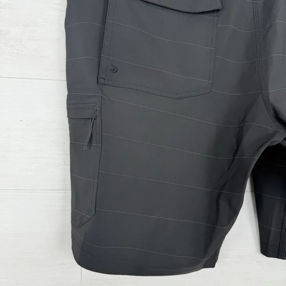 O'Neill Crossover Shorts Men 40 Black Hybrid Quick Dry Hike Pockets Surf Outdoor